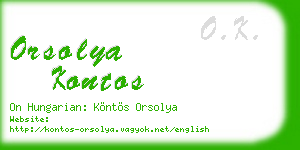 orsolya kontos business card